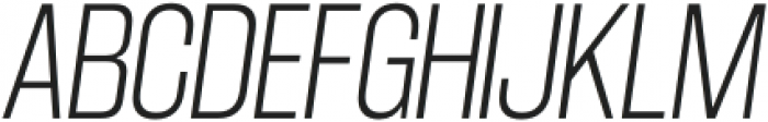 GGX89 Condensed ExtraLight Italic otf (200) Font UPPERCASE
