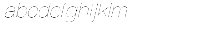 GGX88 Ultra Light Italic Font LOWERCASE