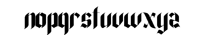 GHAVETTOR-Regular Font LOWERCASE