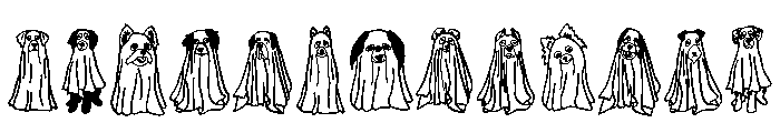 Ghost Dog Cute Font UPPERCASE