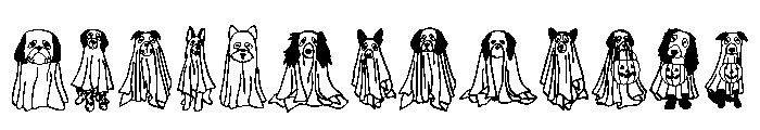 Ghost Dog Cute Font UPPERCASE