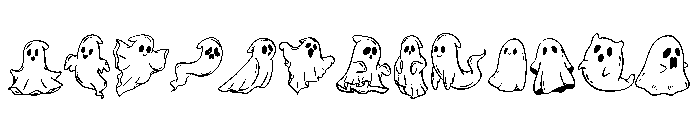Ghost Doodle Collection Font UPPERCASE