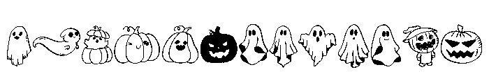 Ghost Doodle Collection Font UPPERCASE