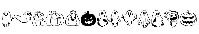Ghost Doodle Collection Font LOWERCASE