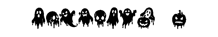 Ghost Drip Dingbats Font OTHER CHARS