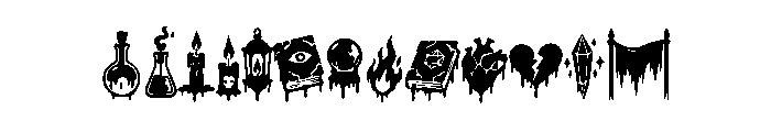 Ghost Drip Dingbats Font LOWERCASE