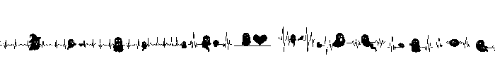 Ghost Heartbeat Font UPPERCASE