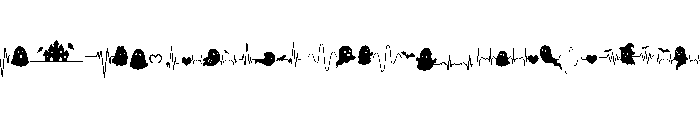 Ghost Heartbeat Font UPPERCASE