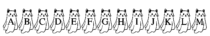 Ghost Pup Halloween Font UPPERCASE