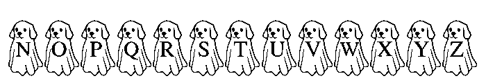 Ghost Pup Halloween Font LOWERCASE