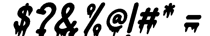 Ghostly Drip Italic Font OTHER CHARS