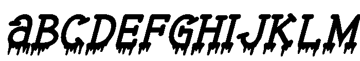 Ghostly Drip Italic Font UPPERCASE
