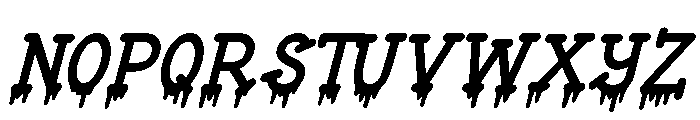 Ghostly Drip Italic Font UPPERCASE