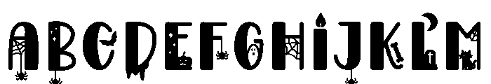 Ghostly vibe Font UPPERCASE