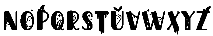 Ghostly vibe Font LOWERCASE