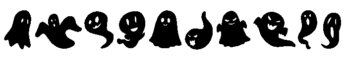 Ghosts Halloween Font OTHER CHARS
