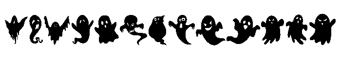 Ghosts Halloween Font UPPERCASE