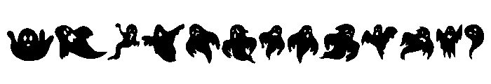 Ghosts Halloween Font UPPERCASE