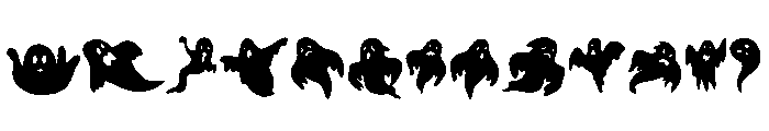 Ghosts Halloween Font LOWERCASE