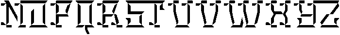 Gheno Bevel otf (400) Font LOWERCASE