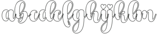 GheyshaOutline-Regular otf (400) Font LOWERCASE