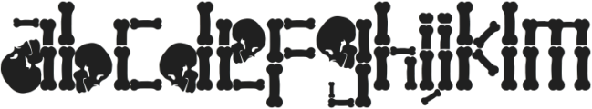 Ghost Skeleton otf (400) Font LOWERCASE