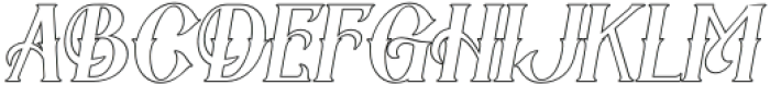 Ghost Theater Italic Outline otf (400) Font UPPERCASE