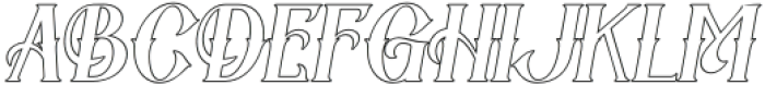 Ghost Theater Italic Outline otf (400) Font LOWERCASE