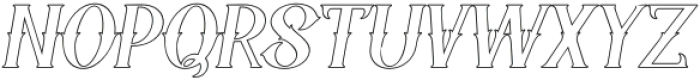 Ghost Theater Italic Outline otf (400) Font LOWERCASE