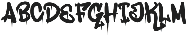 Ghoster Dripping otf (400) Font UPPERCASE