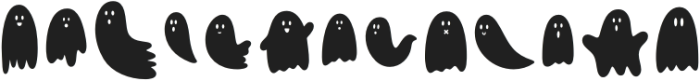 Ghostie-Regular otf (400) Font UPPERCASE