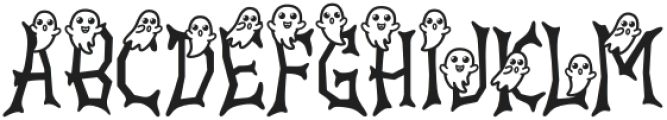 Ghostly Guffaws Ghost otf (400) Font UPPERCASE