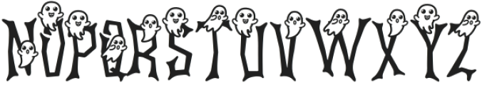 Ghostly Guffaws Ghost otf (400) Font UPPERCASE