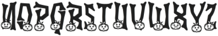 Ghostly Guffaws Pumpkin otf (400) Font LOWERCASE