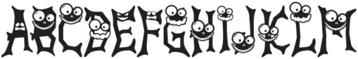 Ghostly Guffaws Scary otf (400) Font UPPERCASE