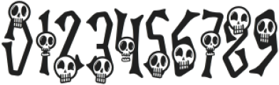 Ghostly Guffaws Skull otf (400) Font OTHER CHARS