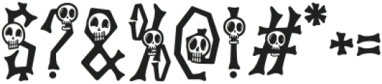 Ghostly Guffaws Skull otf (400) Font OTHER CHARS