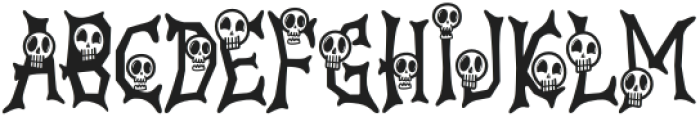 Ghostly Guffaws Skull otf (400) Font UPPERCASE