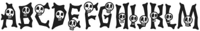 Ghostly Guffaws Skull otf (400) Font LOWERCASE