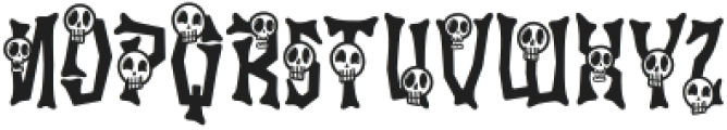 Ghostly Guffaws Skull otf (400) Font LOWERCASE