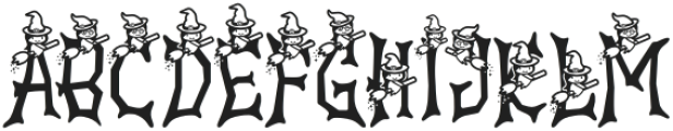 Ghostly Guffaws Witch otf (400) Font UPPERCASE