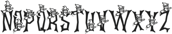 Ghostly Guffaws Witch otf (400) Font UPPERCASE