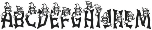 Ghostly Guffaws Witch otf (400) Font LOWERCASE