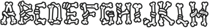 Ghoul Bone Outline ttf (400) Font UPPERCASE