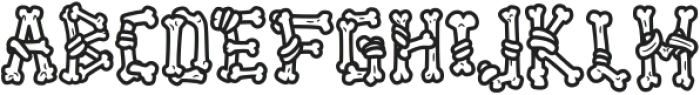 Ghoul Bone Outline ttf (400) Font LOWERCASE