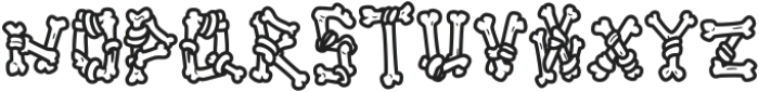 Ghoul Bone Outline ttf (400) Font LOWERCASE