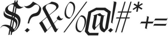ghosthey Italic otf (400) Font OTHER CHARS
