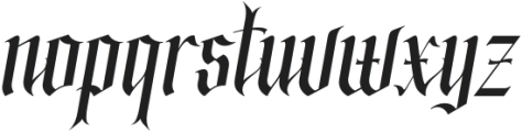 ghosthey Italic otf (400) Font LOWERCASE