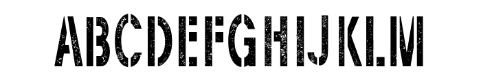 Ghost Army Stencil Font UPPERCASE