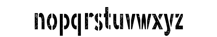 Ghost Army Stencil Font LOWERCASE